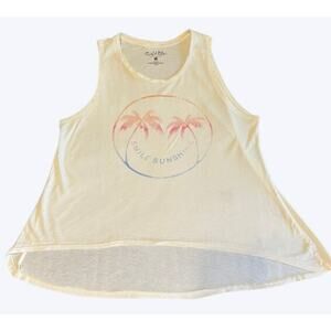 Salt Life Natural Breezy Tank Top Women's Large Oversized 100% Cotton